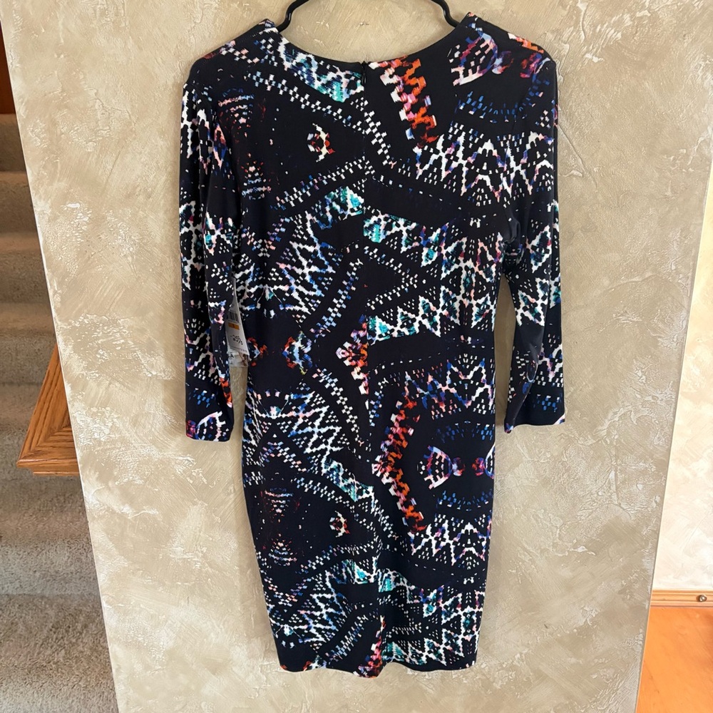 Karen Kane Multicolor Geometric Long Sleeve Dress - Picture 4 of 5